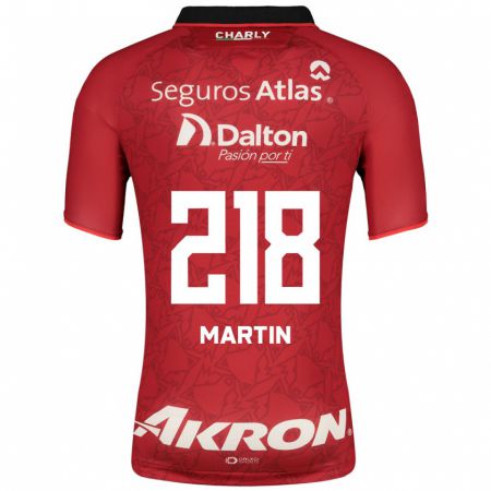 Kandiny Hombre Camiseta Jorge San Martín #218 Rojo 2ª Equipación 2023/24 La Camisa Chile