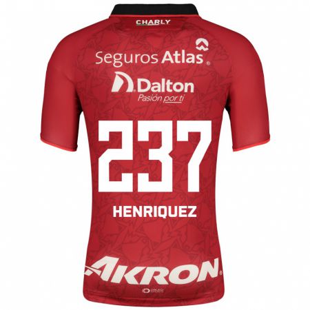 Kandiny Hombre Camiseta Carlos Henríquez #237 Rojo 2ª Equipación 2023/24 La Camisa Chile