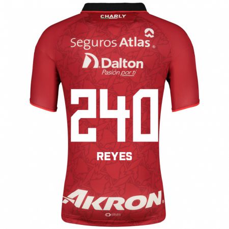 Kandiny Hombre Camiseta Óscar Reyes #240 Rojo 2ª Equipación 2023/24 La Camisa Chile