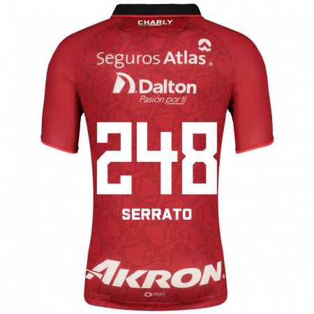Kandiny Hombre Camiseta Jesús Serrato #248 Rojo 2ª Equipación 2023/24 La Camisa Chile
