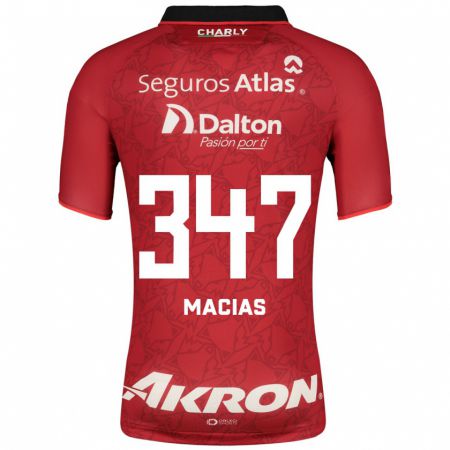 Kandiny Hombre Camiseta Ángel Macías #347 Rojo 2ª Equipación 2023/24 La Camisa Chile