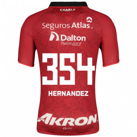 Kandiny Hombre Camiseta Daniel Hernández #354 Rojo 2ª Equipación 2023/24 La Camisa Chile
