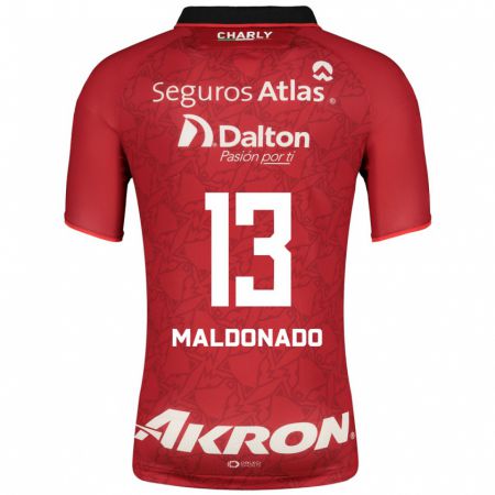 Kandiny Hombre Camiseta Maritza Maldonado #13 Rojo 2ª Equipación 2023/24 La Camisa Chile