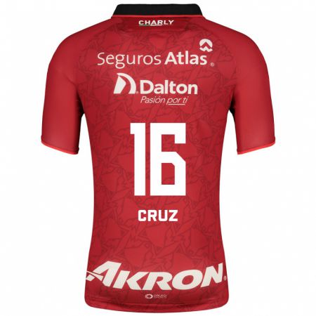 Kandiny Hombre Camiseta Daniela Cruz #16 Rojo 2ª Equipación 2023/24 La Camisa Chile