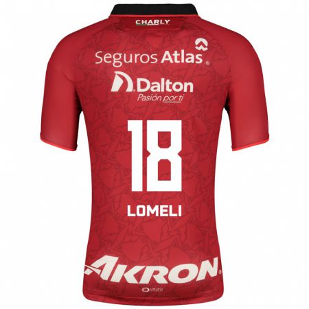 Kandiny Hombre Camiseta Alejandra Lomelí #18 Rojo 2ª Equipación 2023/24 La Camisa Chile