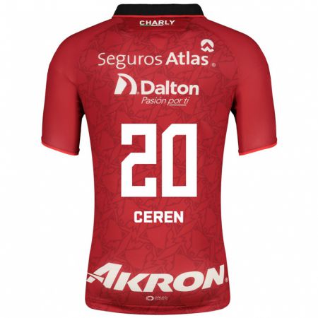 Kandiny Hombre Camiseta Brenda Cerén #20 Rojo 2ª Equipación 2023/24 La Camisa Chile