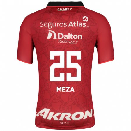 Kandiny Hombre Camiseta Daniela Meza #25 Rojo 2ª Equipación 2023/24 La Camisa Chile