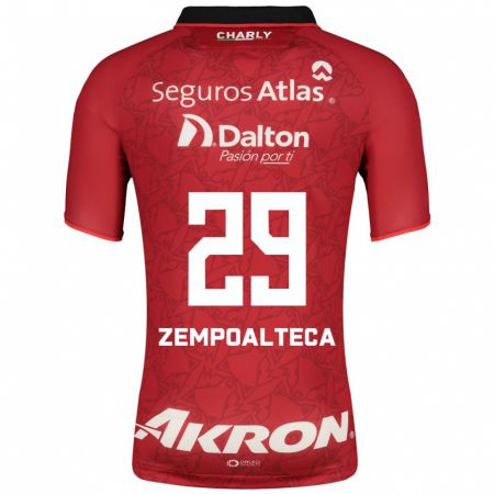 Kandiny Hombre Camiseta Karla Zempoalteca #29 Rojo 2ª Equipación 2023/24 La Camisa Chile