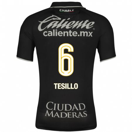 Kandiny Hombre Camiseta William Tesillo #6 Negro 2ª Equipación 2023/24 La Camisa Chile