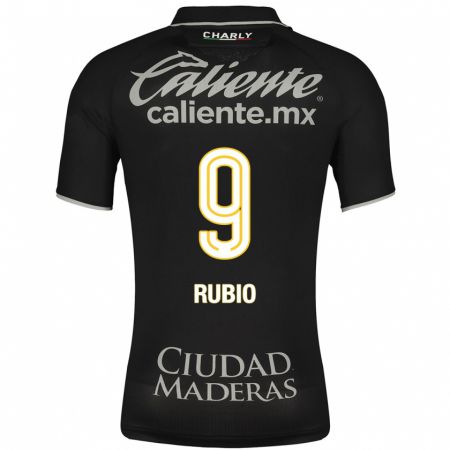Kandiny Hombre Camiseta Brian Rubio #9 Negro 2ª Equipación 2023/24 La Camisa Chile