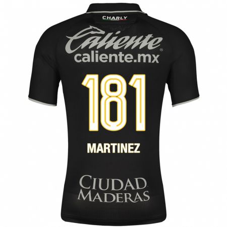 Kandiny Hombre Camiseta Irving Martínez #181 Negro 2ª Equipación 2023/24 La Camisa Chile