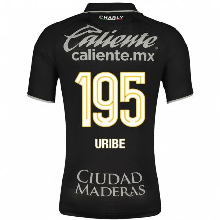 Kandiny Hombre Camiseta Héctor Uribe #195 Negro 2ª Equipación 2023/24 La Camisa Chile