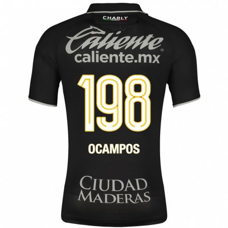 Kandiny Hombre Camiseta Omar Ocampos #198 Negro 2ª Equipación 2023/24 La Camisa Chile