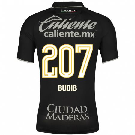 Kandiny Hombre Camiseta Pedro Budib #207 Negro 2ª Equipación 2023/24 La Camisa Chile