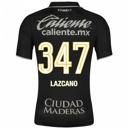 Kandiny Hombre Camiseta Evan Lazcano #347 Negro 2ª Equipación 2023/24 La Camisa Chile