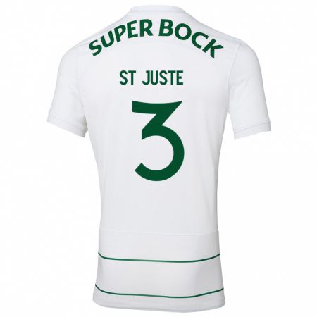 Kandiny Hombre Camiseta Jerry St. Juste #3 Blanco 2ª Equipación 2023/24 La Camisa Chile