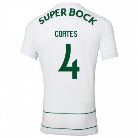 Kandiny Hombre Camiseta Sebastián Coates #4 Blanco 2ª Equipación 2023/24 La Camisa Chile