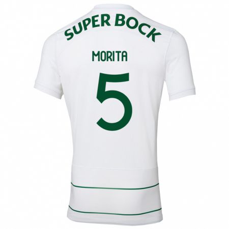 Kandiny Hombre Camiseta Hidemasa Morita #5 Blanco 2ª Equipación 2023/24 La Camisa Chile