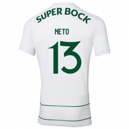 Kandiny Hombre Camiseta Luís Neto #13 Blanco 2ª Equipación 2023/24 La Camisa Chile