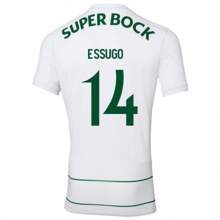 Kandiny Hombre Camiseta Dário Essugo #14 Blanco 2ª Equipación 2023/24 La Camisa Chile