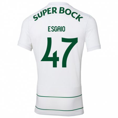 Kandiny Hombre Camiseta Ricardo Esgaio #47 Blanco 2ª Equipación 2023/24 La Camisa Chile