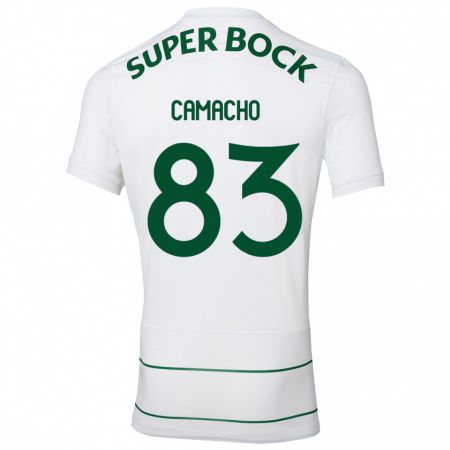 Kandiny Hombre Camiseta Rafael Camacho #83 Blanco 2ª Equipación 2023/24 La Camisa Chile