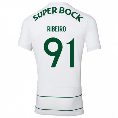 Kandiny Hombre Camiseta Rodrigo Ribeiro #91 Blanco 2ª Equipación 2023/24 La Camisa Chile