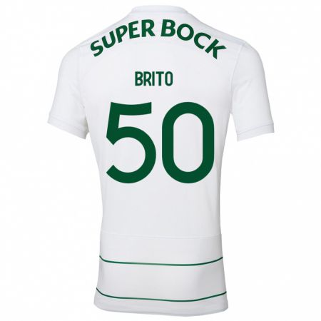 Kandiny Hombre Camiseta Alexandre Brito #50 Blanco 2ª Equipación 2023/24 La Camisa Chile