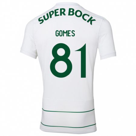 Kandiny Hombre Camiseta Salvador Gomes #81 Blanco 2ª Equipación 2023/24 La Camisa Chile