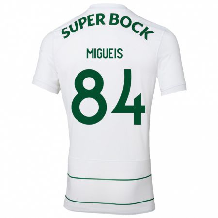 Kandiny Hombre Camiseta Pedro Miguéis #84 Blanco 2ª Equipación 2023/24 La Camisa Chile