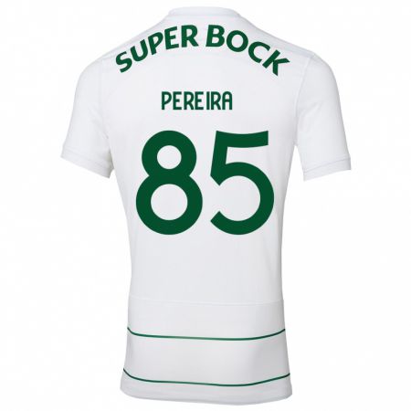 Kandiny Hombre Camiseta João Pereira #85 Blanco 2ª Equipación 2023/24 La Camisa Chile