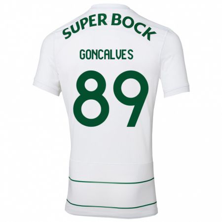 Kandiny Hombre Camiseta André Gonçalves #89 Blanco 2ª Equipación 2023/24 La Camisa Chile