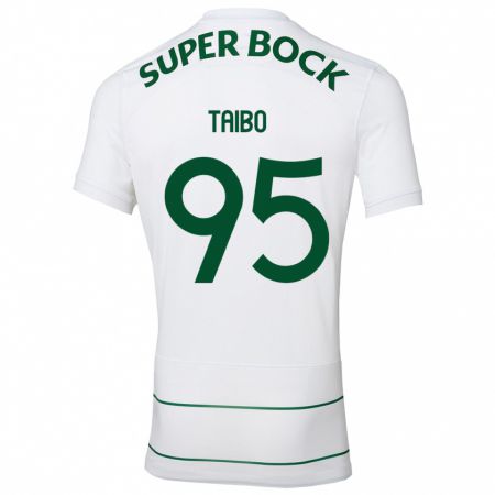 Kandiny Hombre Camiseta Lucas Taibo #95 Blanco 2ª Equipación 2023/24 La Camisa Chile
