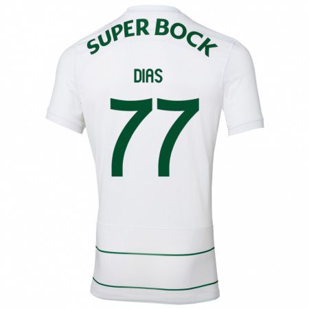 Kandiny Hombre Camiseta Lucas Dias #77 Blanco 2ª Equipación 2023/24 La Camisa Chile