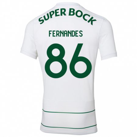 Kandiny Hombre Camiseta Emanuel Fernandes #86 Blanco 2ª Equipación 2023/24 La Camisa Chile