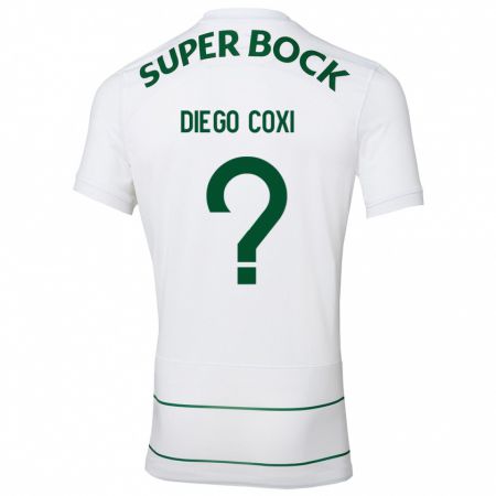 Kandiny Hombre Camiseta Diego Coxi #0 Blanco 2ª Equipación 2023/24 La Camisa Chile