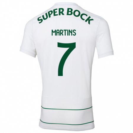 Kandiny Hombre Camiseta Joana David Carromeu Martins #7 Blanco 2ª Equipación 2023/24 La Camisa Chile
