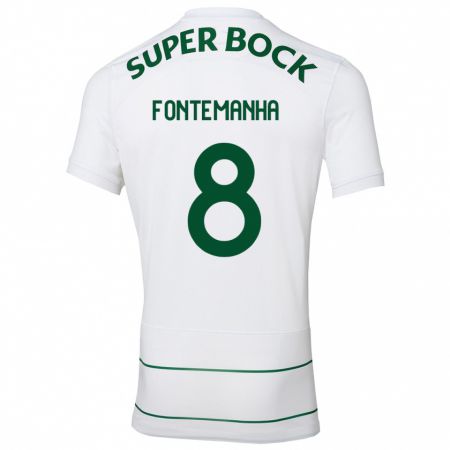Kandiny Hombre Camiseta Rita Fontemanha #8 Blanco 2ª Equipación 2023/24 La Camisa Chile