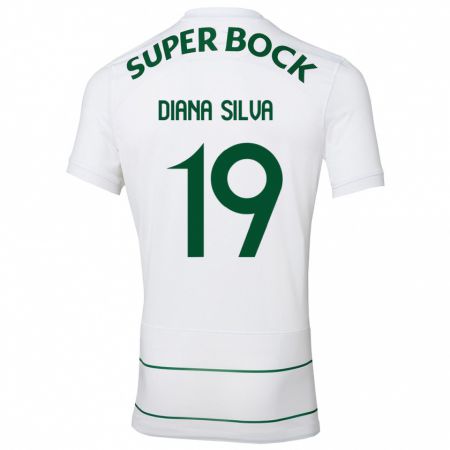 Kandiny Hombre Camiseta Diana Micaela Abreu De Sousa E Silva #19 Blanco 2ª Equipación 2023/24 La Camisa Chile