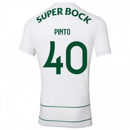 Kandiny Hombre Camiseta Rita Pinto De Almeida #40 Blanco 2ª Equipación 2023/24 La Camisa Chile