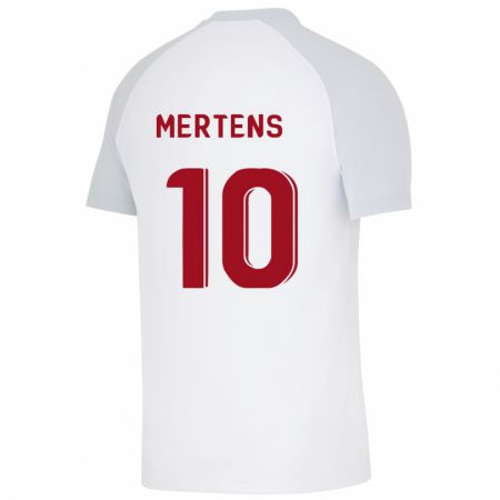 Kandiny Hombre Camiseta Dries Mertens #10 Blanco 2ª Equipación 2023/24 La Camisa Chile