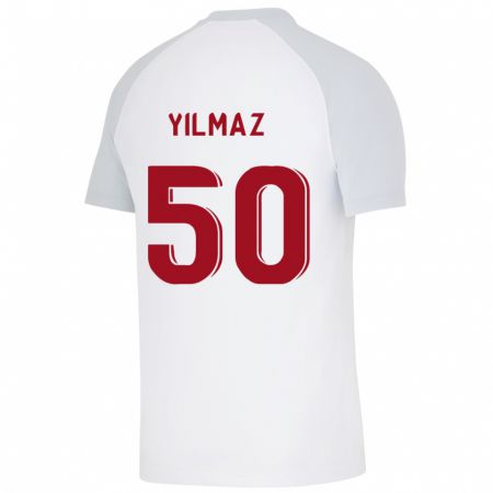 Kandiny Hombre Camiseta Jankat Yılmaz #50 Blanco 2ª Equipación 2023/24 La Camisa Chile