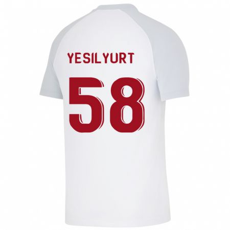 Kandiny Hombre Camiseta Ali Yeşilyurt #58 Blanco 2ª Equipación 2023/24 La Camisa Chile