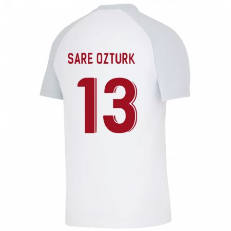 Kandiny Hombre Camiseta Fatma Sare Öztürk #13 Blanco 2ª Equipación 2023/24 La Camisa Chile