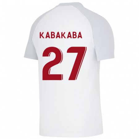 Kandiny Hombre Camiseta Naomie Kabakaba #27 Blanco 2ª Equipación 2023/24 La Camisa Chile