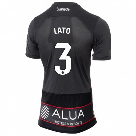 Kandiny Hombre Camiseta Toni Lato #3 Negro 2ª Equipación 2023/24 La Camisa Chile
