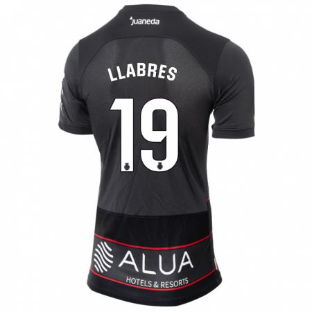 Kandiny Hombre Camiseta Javi Llabrés #19 Negro 2ª Equipación 2023/24 La Camisa Chile