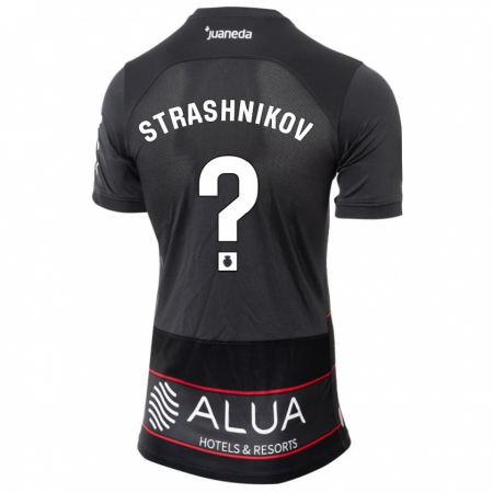 Kandiny Hombre Camiseta Nikolay Strashnikov #0 Negro 2ª Equipación 2023/24 La Camisa Chile