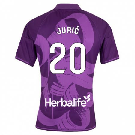 Kandiny Hombre Camiseta Stanko Juric #20 Violeta 2ª Equipación 2023/24 La Camisa Chile