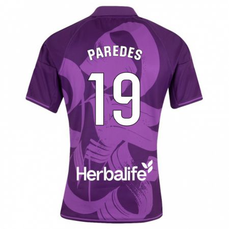 Kandiny Hombre Camiseta Yago Paredes #19 Violeta 2ª Equipación 2023/24 La Camisa Chile